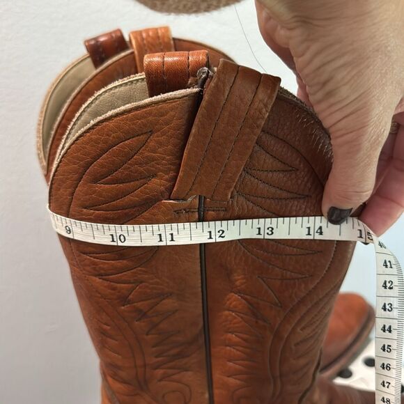 Dexter Women Boots Western Cowboy Sz 8.5 Cognac Brown Mid Calf Unisex Men 6 - Picture 7 of 11